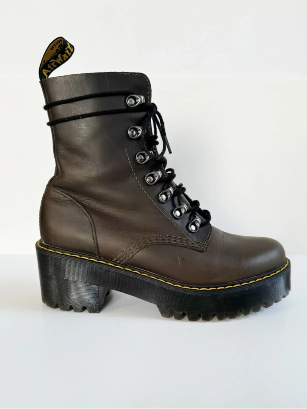Dr. Martens Leona Leather Heeled Boots | 7 - Picture 3 of 13